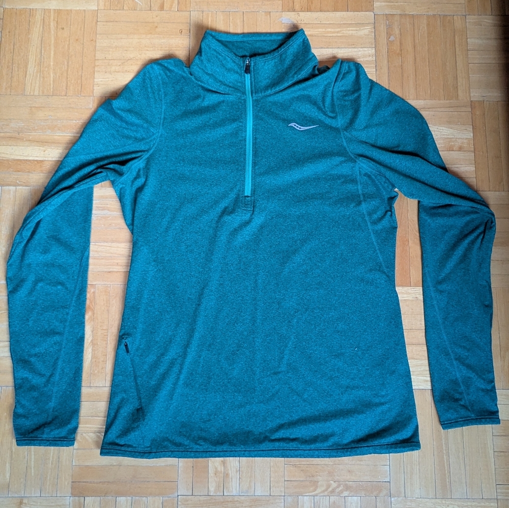 Saucony Green Half-Zip Pullover